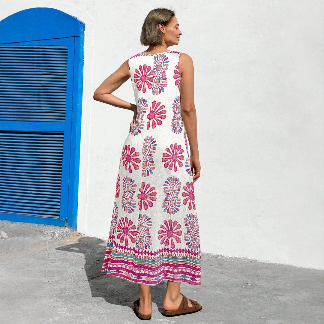 Damen Maxikleid mit floralem Druck und lässiger Schnitt R&B