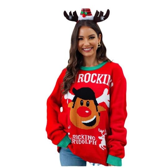 Damen Kuscheliger Weihnachtspullover R&B