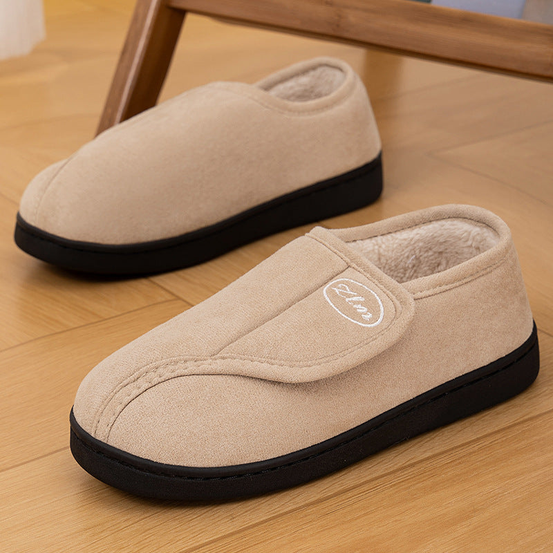 Damen Hausschuhe mit elastischem Klettverschluss und weichem Futter R&B