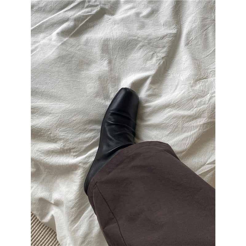 Damen modische Mules mit elegantem Faltenwurf und bequemer Passform R&B