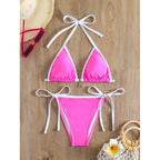 Damen Triangel-Bikini mit verspielten Schnürdetails und modischem Charm R&B