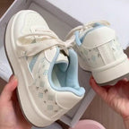 Damen Sneakers mit Karo-Muster und gepolsterter Sohle