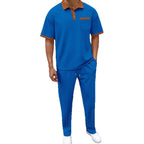 Herren Freizeitanzug mit atmungsaktiver Oberfläche und eleganter Knopfleiste R&B