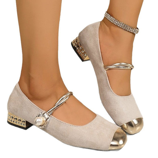 Damen Komfortable Ballerinas mit funkelnden Akzenten R&B