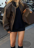 R&B | Leder Bomberjacke