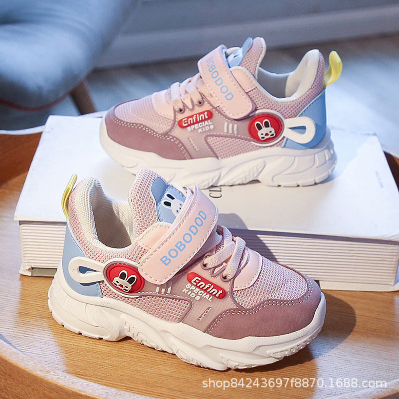 Damen Sportliche Kindersneaker mit verstellbarem Klettverschluss und niedlichem Tiermotiv R&B