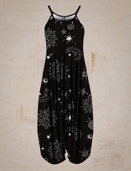 Damen Jumpsuit mit astrologischem Print R&B