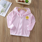 Unisex nan Kinder leichte Kapuzenjacke mit atmungsaktivem Meshstoff und durchgehendem Reißverschluss  R&B