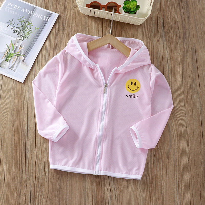 Unisex nan Kinder leichte Kapuzenjacke mit atmungsaktivem Meshstoff und durchgehendem Reißverschluss  R&B