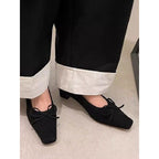 Damen elegante spitze Slipper mit dekorativen Schleifen R&B