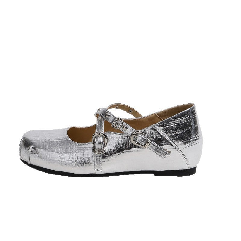 Damen Ballerinas mit modischem Riemchen-Design und hochwertiger Lederverarbeitung R&B