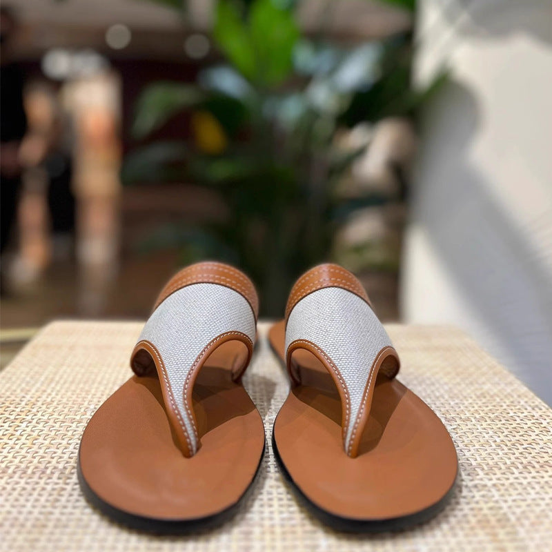 Damen Zehentrenner-Sandalen mit ergonomischem Riemendesign und rutschfester Sohle R&B