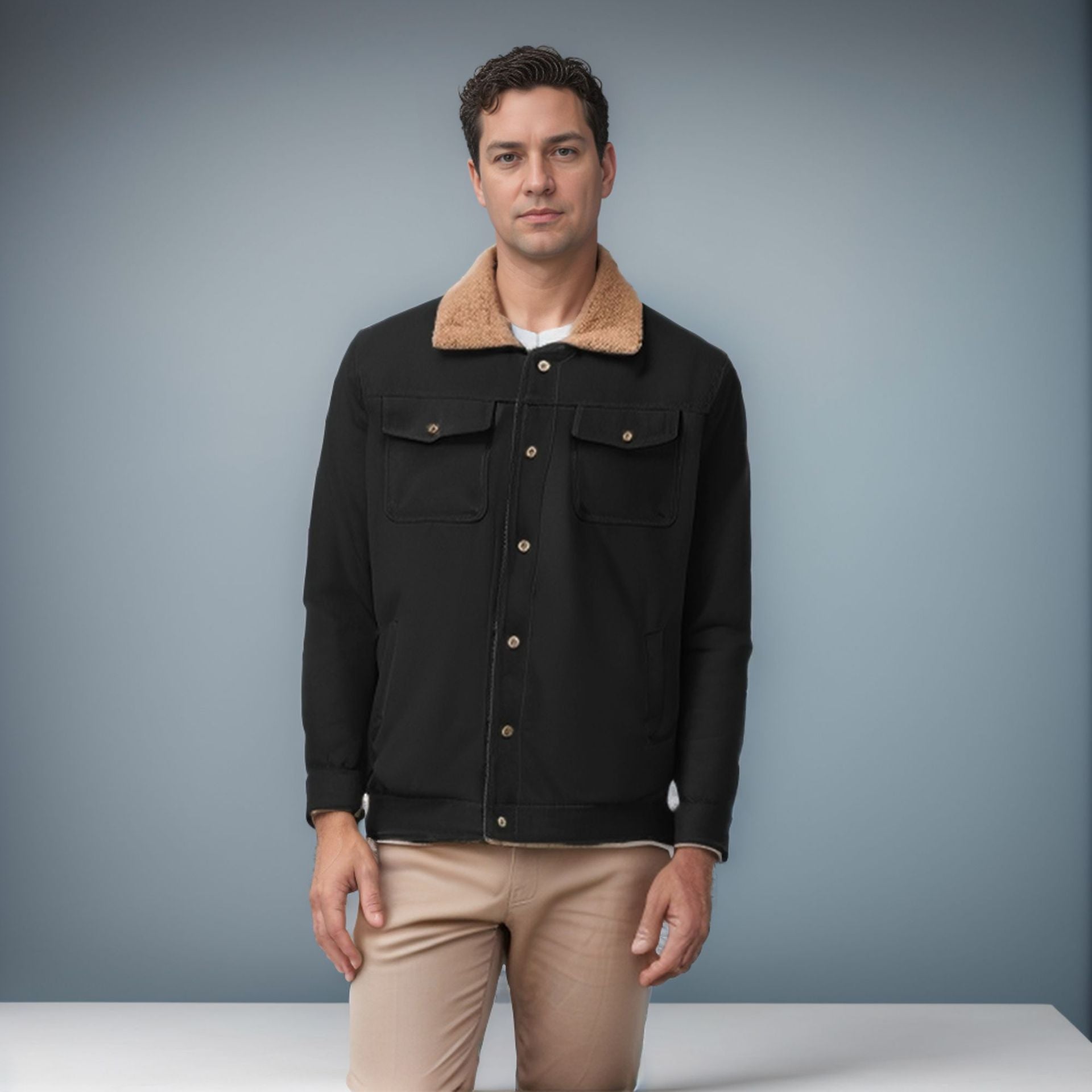 Herren Jacke mit Wendefunktion und Fleecefutter R&B
