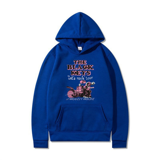Damen Kapuzenpullover mit kreativem Rockband-Design und komfortabler Passform R&B