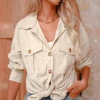 Damen Utility-Jacke mit detailreicher Knopf- und Taschenverarbeitung R&B