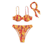 Damen Bikini mit floralem Design und schmeichelndem Schnitt