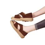 Damen modische und bequeme Plateau-Sandalen mit verstellbarem Riemen