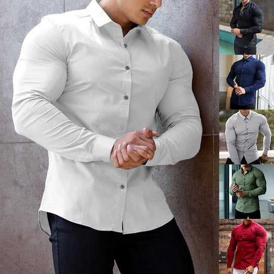 Herren Elegantes Hemd mit körpernahem Schnitt R&B