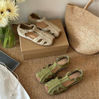 Damen Komfortable Sandalen mit geschlossenen Zehen und modischem Riemen