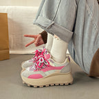 Damen Überdimensionale Plateau Sneakers mit stilvollem Farbverlauf und rutschfester Sohle R&B