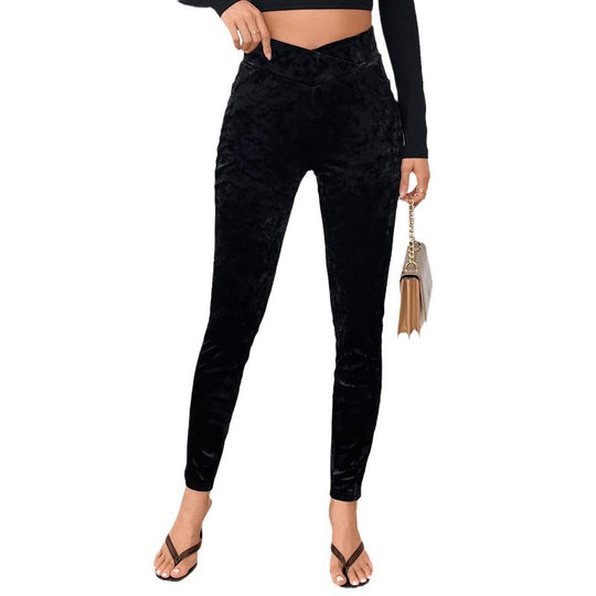 Damen Hochwertige Leggings mit luxuriösem Samtfinish R&B