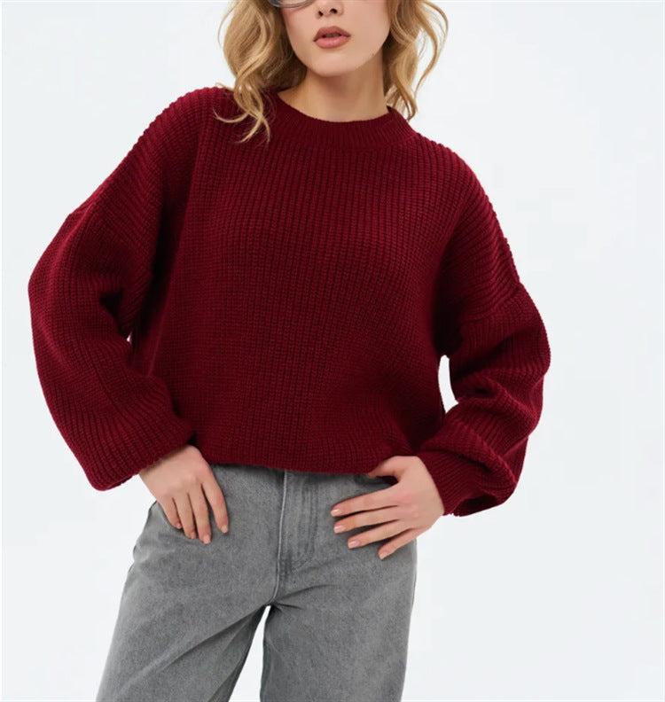Damen lässiger Strickpullover R&B