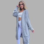 Damen Grobstrick-Cardigan mit großzügigen Taschen und offenem Schnitt R&B