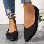 Damen spitze Ballerinas mit strukturiertem Obermaterial R&B