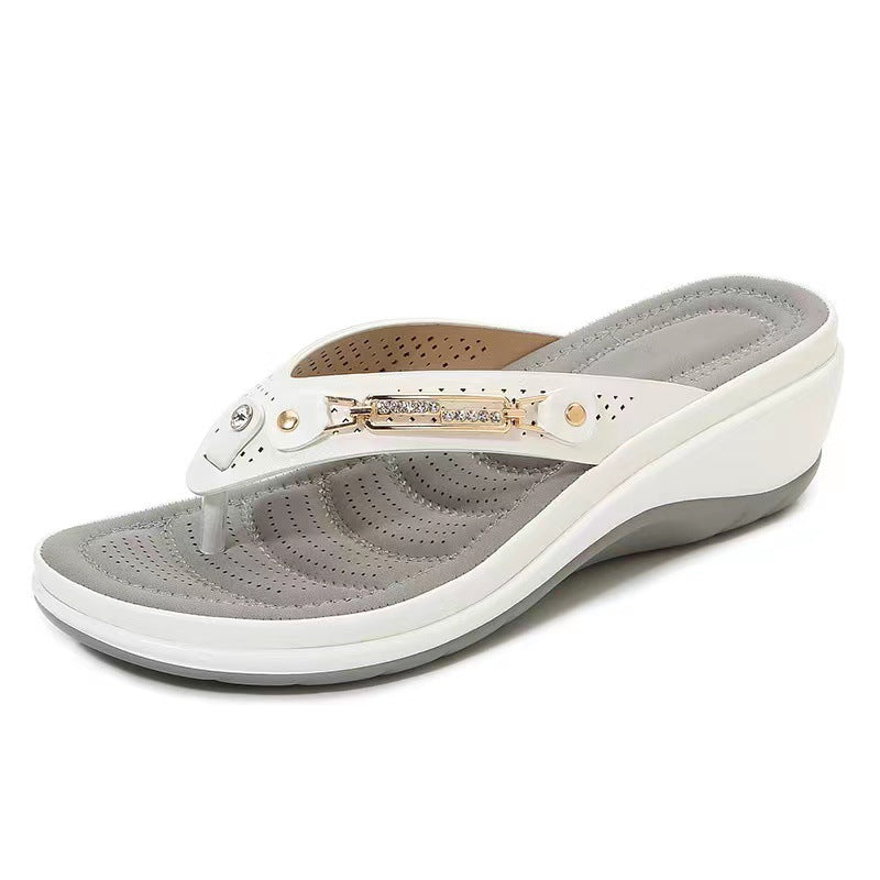 Damen Wedge-Sandalen mit modischem Riemendesign und ergonomischem Fußbett R&B