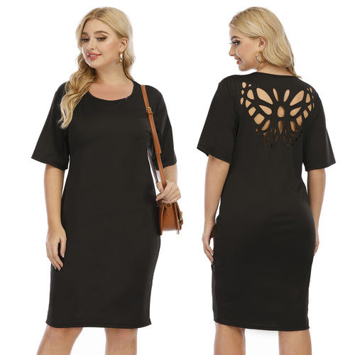 Damen komfortables Midi-Kleid mit lässigem Schnitt R&B