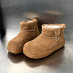 Damen kuschelige Winterstiefel aus weichem Wildleder mit warmem Innenfutter R&B