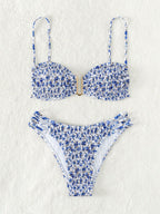 Damen Push-Up Bikini mit raffiniertem Rüschendesign
