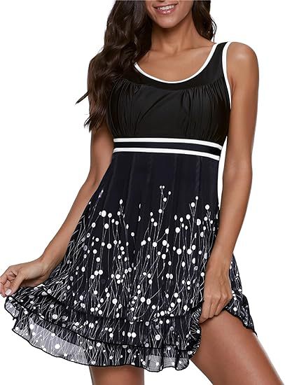 Damen Schwimmdress mit Blumenmuster R&B