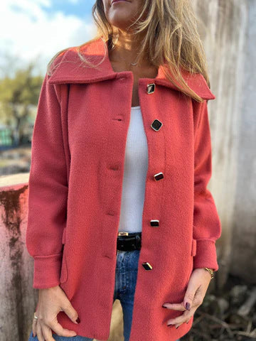 Damen Fleece Jacke mit modernem Kragen R&B