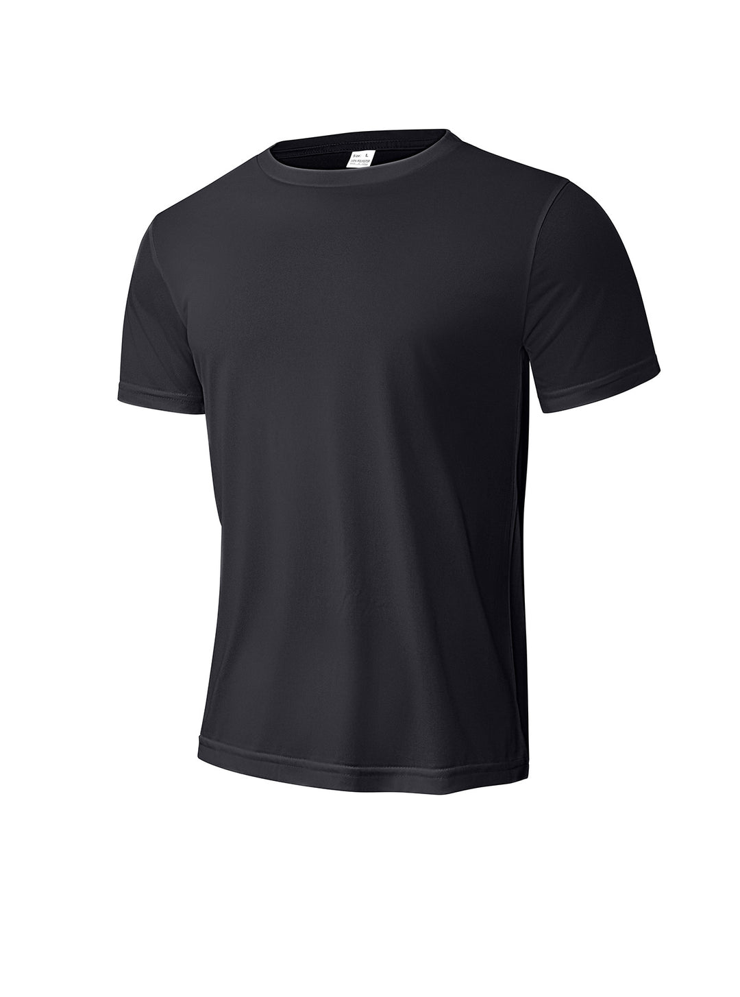 Herren nan meliertes Funktions-T-Shirt mit Rundhalsausschnitt, leichter Baumwollmischung und atmungsaktiver Struktur R&B