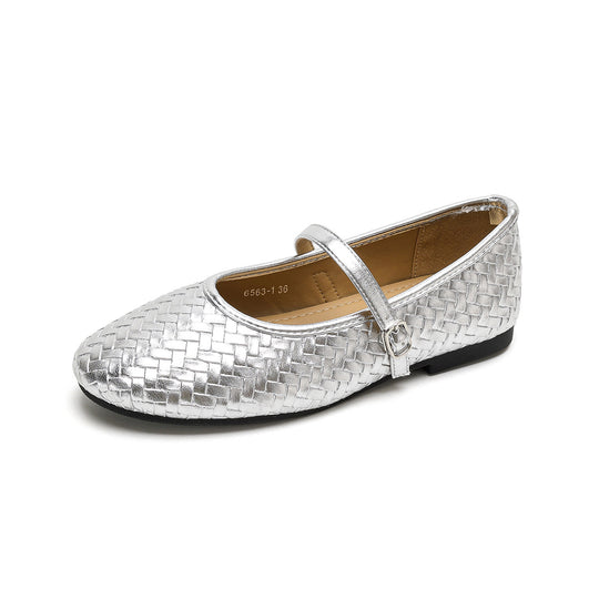 Damen Ballerinas mit modischem Riemen und eleganter Flechtoptik R&B