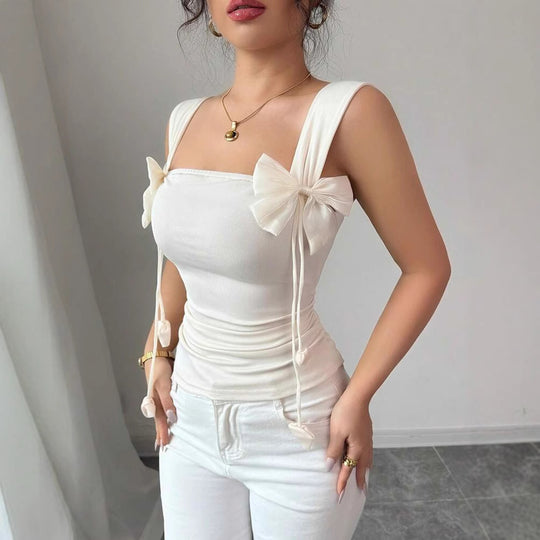 Damen Cropped Top mit verspielten Schleifendetails R&B
