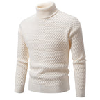 Herren modischer Rollkragenpullover mit strukturierter Oberfläche R&B