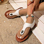Damen Komfortable Zehensandalen mit anatomischer Fußbett R&B