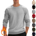 Herren lässiger Rundhals-Sweatshirt aus hochwertigem Baumwollmix mit strukturiertem Material R&B