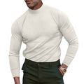 Herren nan körperbetonter Feinstrickpullover mit engem Rundhalsausschnitt R&B