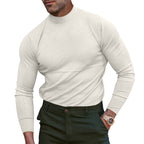 Herren nan körperbetonter Feinstrickpullover mit engem Rundhalsausschnitt R&B