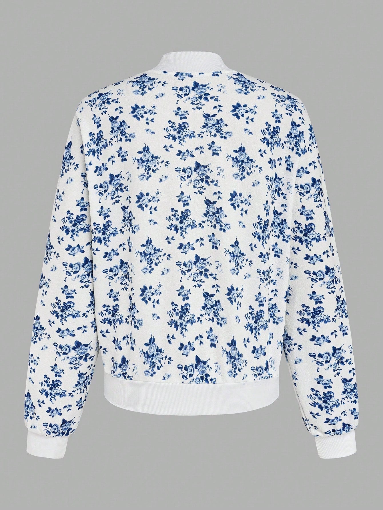 Damen elegante Bomberjacke mit floralem Design R&B