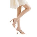 Damen Mules mit elegantem Schleifendetail und hohem Absatz R&B