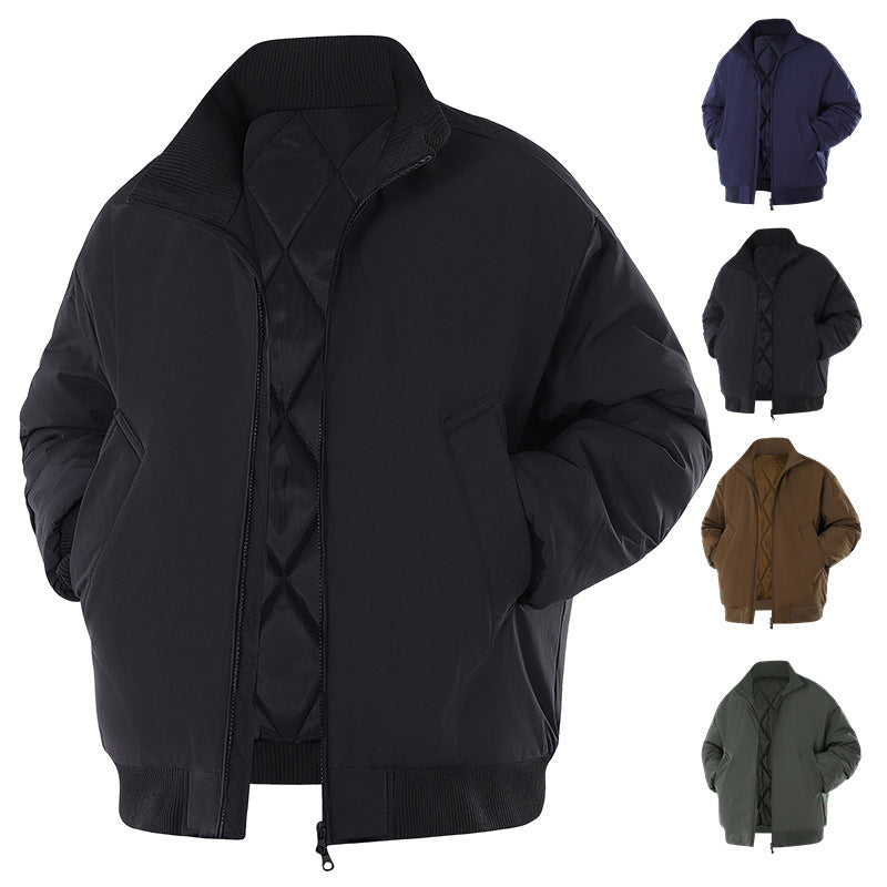 Herren Winterjacke mit warmem Innenfutter und praktischen Taschen R&B