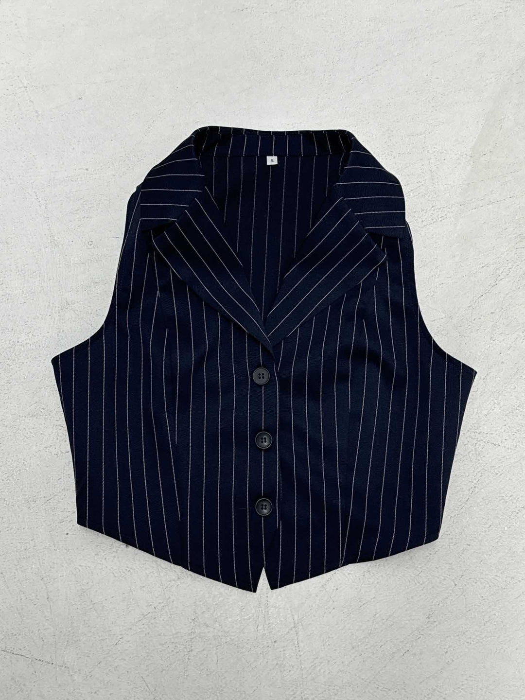 Damen ausgestelltes Bustier-Oberteil mit feinen Streifen und Knopfdetails R&B