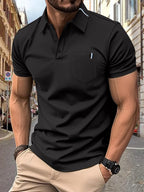 Herren Polohemd mit modernem Schnitt und Brusttasche R&B