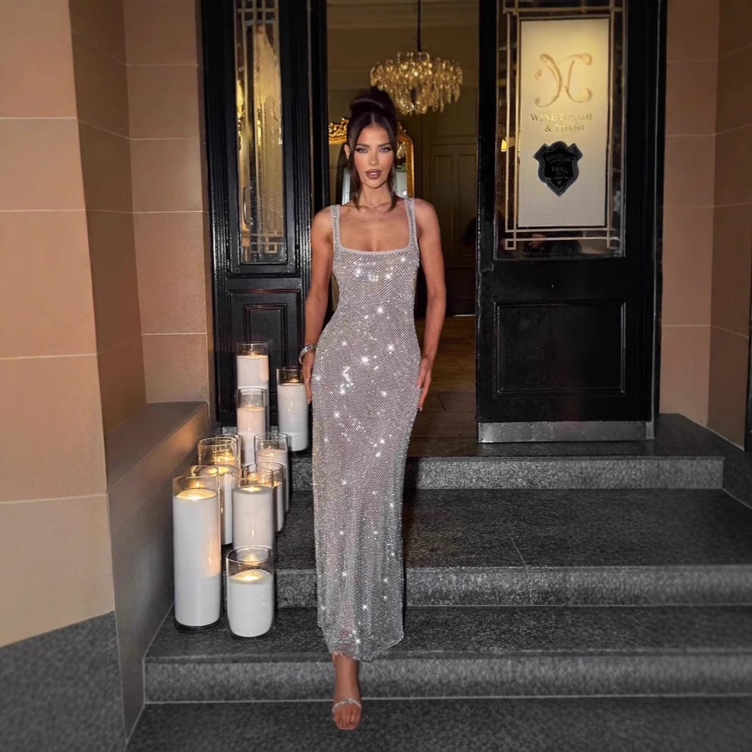Damen Glamouröses Pailletten-Abendkleid mit figurbetontem Schnitt R&B