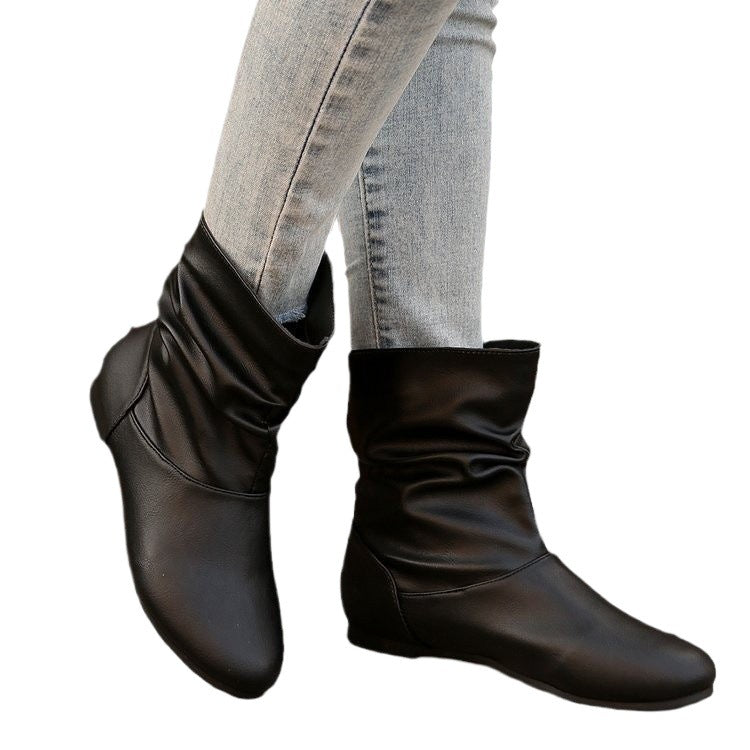 Damen modische Stiefeletten mit elegantem Rüschendesign und weichem Obermaterial R&B