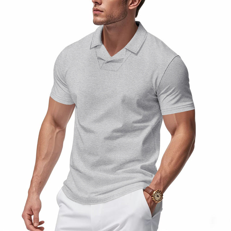 Herren Kurzarm Poloshirt mit strukturiertem Design R&B